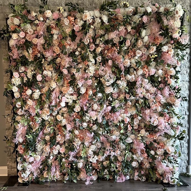 Photobooth flower wall backdrop for events in Jacksonville and St. Augustine