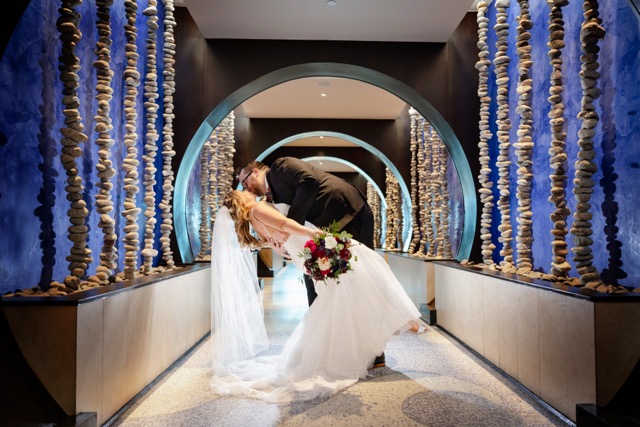 Elegant wedding reception with DJ and lighting at a St. Augustine venue