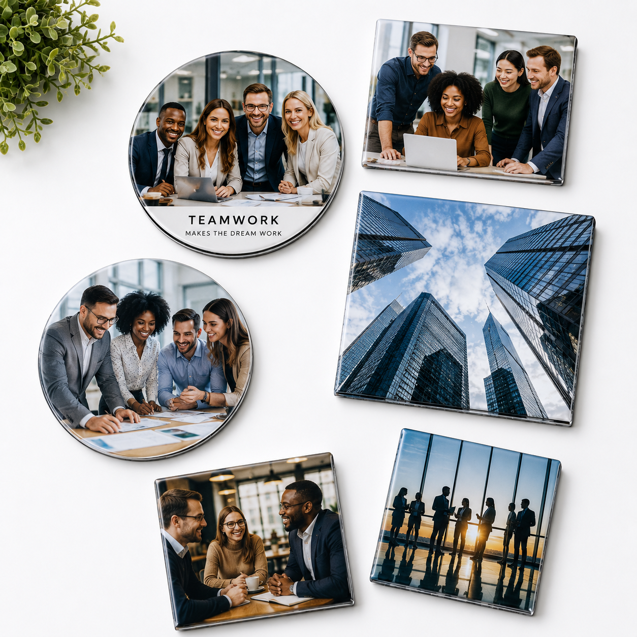 Corporate photo magnet branded keepsake for Jacksonville FL company events