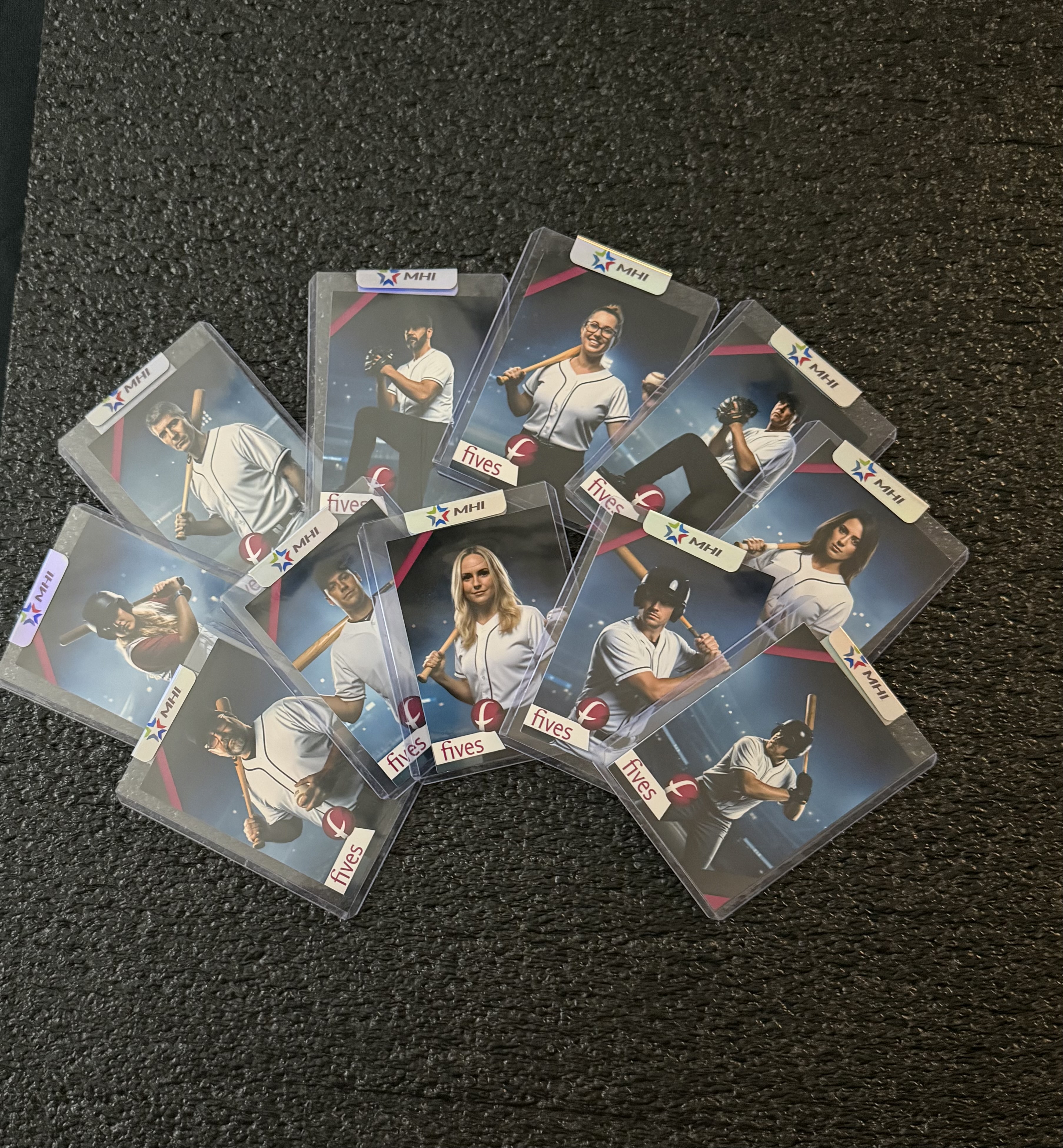 Trading card photo booth corporate experience — sports-card style prints for Jacksonville FL employee events