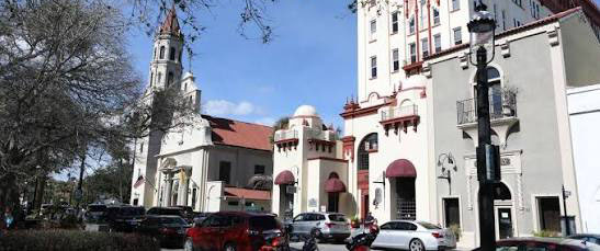 Treasury on the Plaza wedding venue in downtown St. Augustine Florida