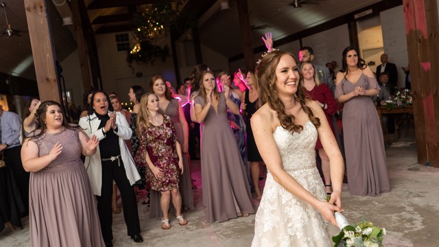 Beautiful wedding reception with DJ and lighting at St. Augustine venue