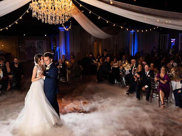Wedding uplighting and special effects at reception