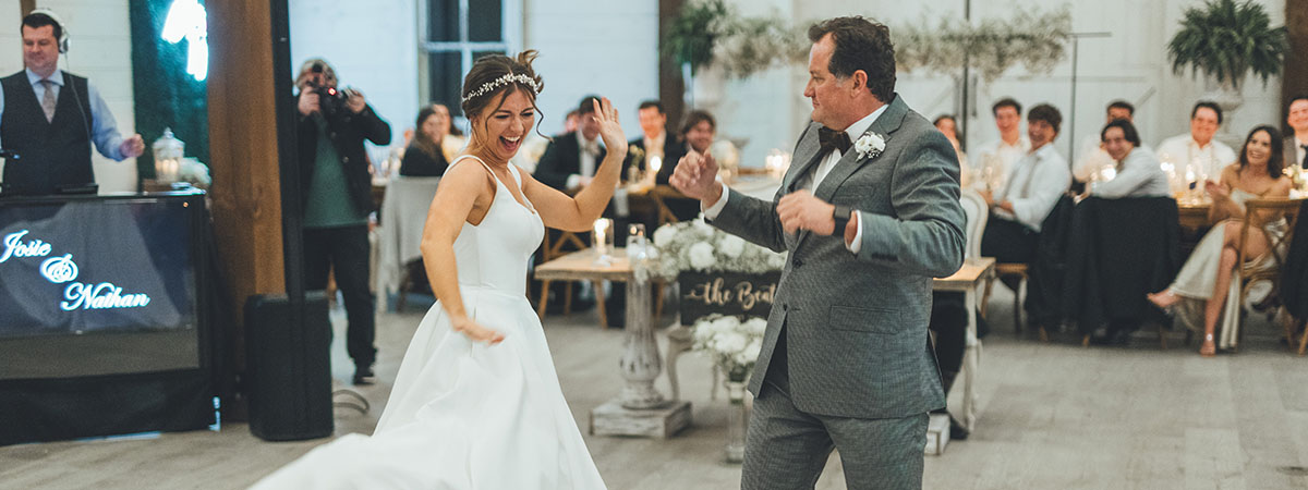 Wedding reception entertainment at Jacksonville and St. Augustine FL venue